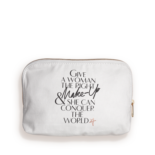 1ST EDITION MAKEUP BAG LIP PRINT CANVAS MAKEUP BAG