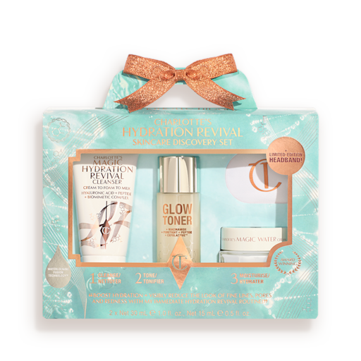 CHARLOTTE’S HYDRATION REVIVAL SKINCARE DISCOVERY SET TRAVEL SIZE SKINCARE KIT