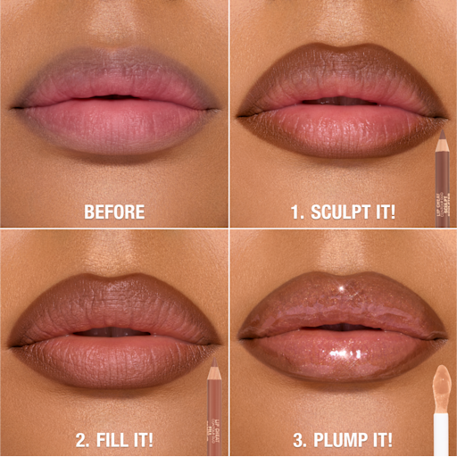 MAKEUP BAG OF LIP SCULPTING SECRETS LIP KIT & MAKEUP BAG